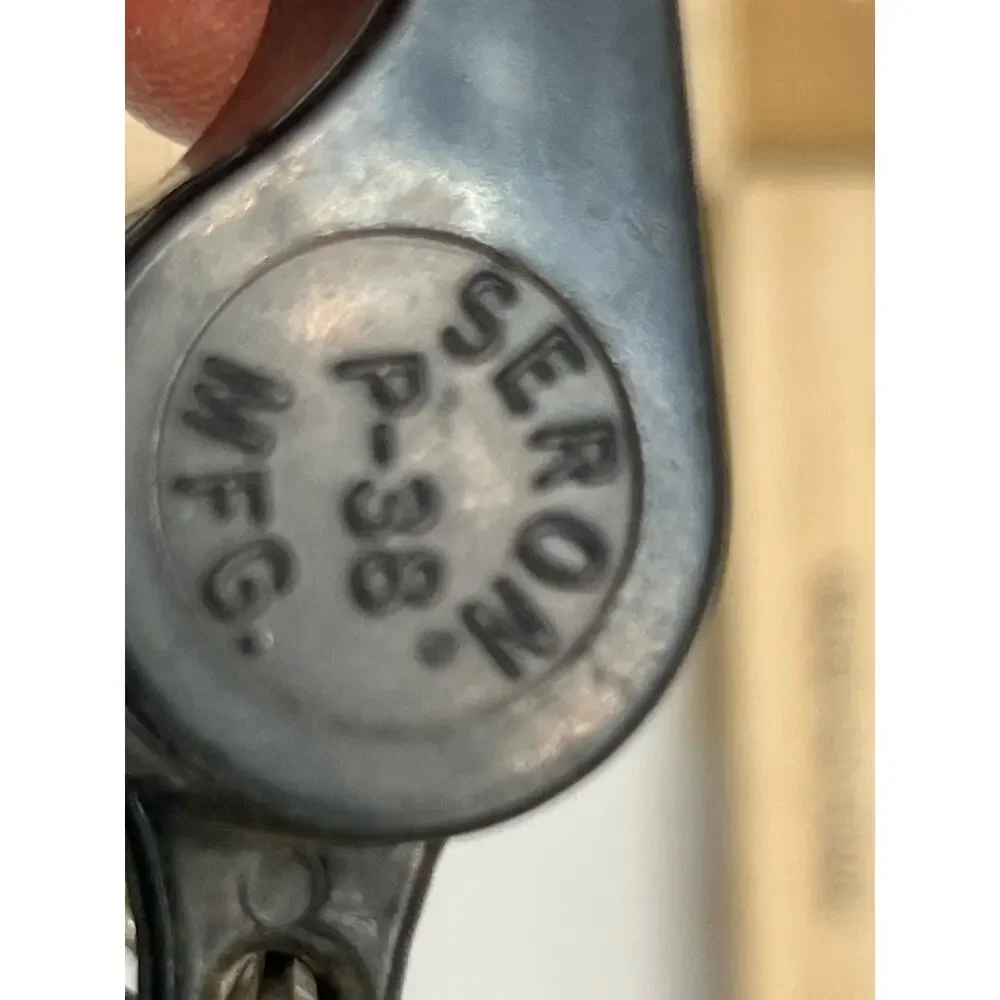 Vintage SERON P-38 Whistle Keychain Made in USA Collectible Safety Whistle
